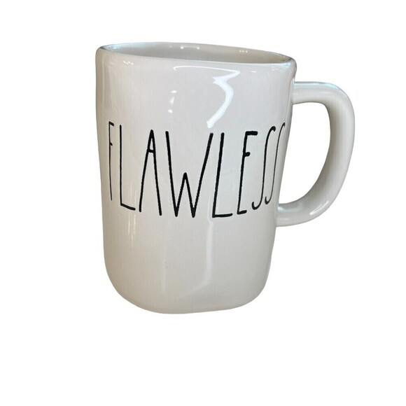Rae Dunn FLAWLESS Coffee‎ Mug Cup White Artisan Collection By Magenta - Picture 1 of 6